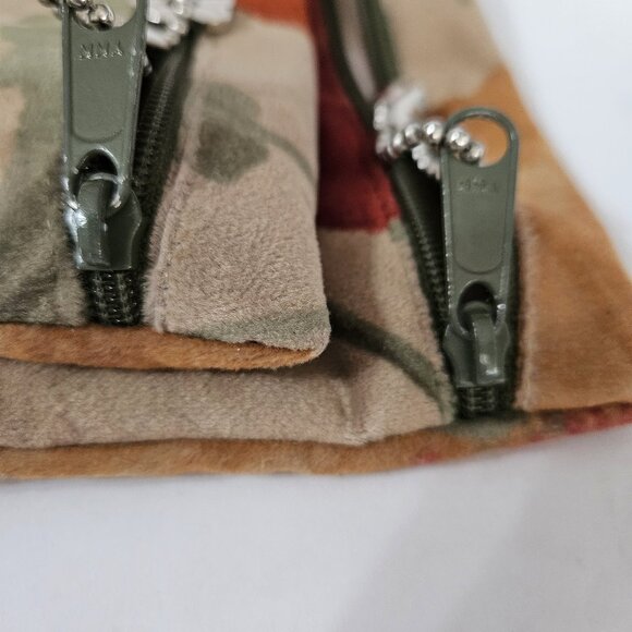 Nordic House Designs Fabric Floral Cosmetic/Travel Pouches Red Orange 2-Pc Set - Picture 13 of 16